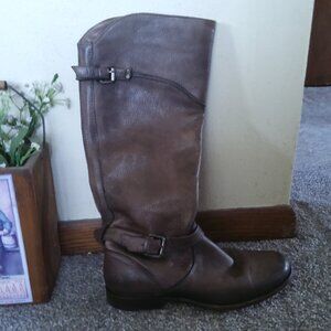 FRYE PHILIP GRAY GENUINE LEATHER BOOTS